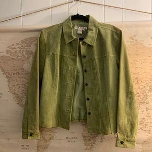 Leather Suede Green A.M.I Jacket